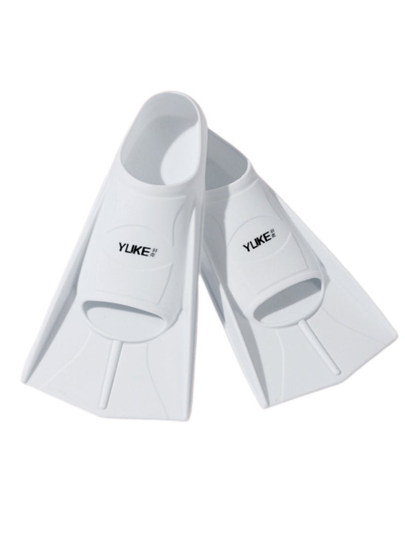 Silicone Swim Fins for Adults and Kids White (customizable LOGO)