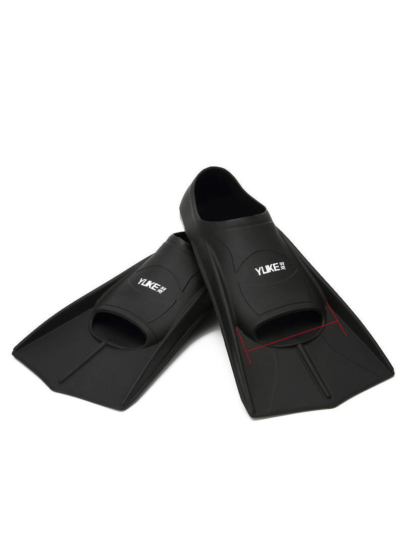 Silicone Swim Fins for Adults and Kids Black (customizable LOGO)