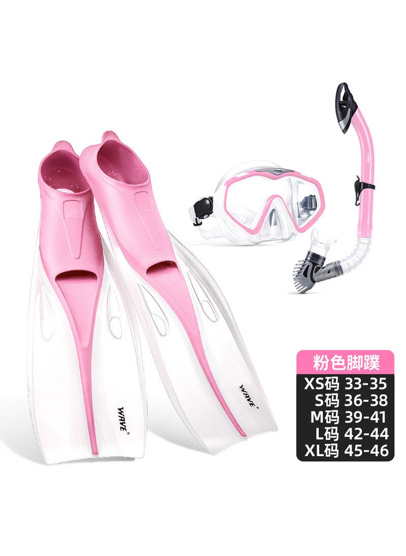 WAVE Professional Snorkeling Gear Set for Adults Pink/transparent snorkeling Sanbao