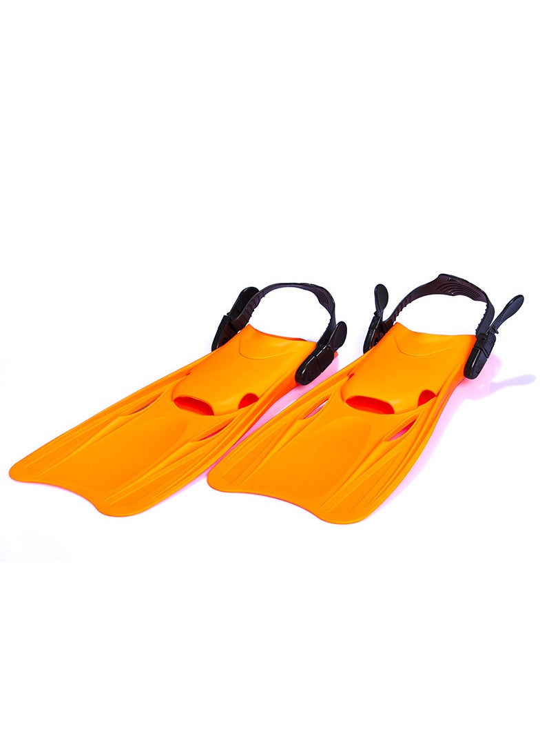 Adjustable High-End Swim Fins for Adults and Kids Orange Red