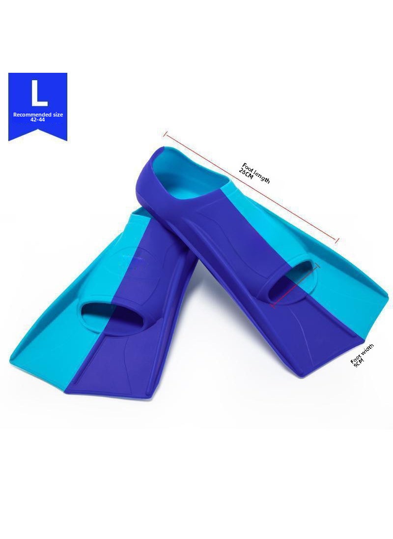 Professional Silicone Swim Fins for Snorkeling Two-color blue