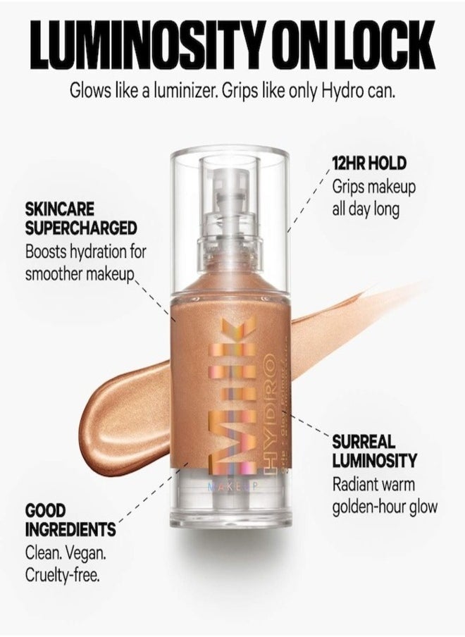 MILK MAKEUP Hydro Grip + Glow Illuminating Primer - Hydrating, Long-Lasting, Radiant Finish (30ml)