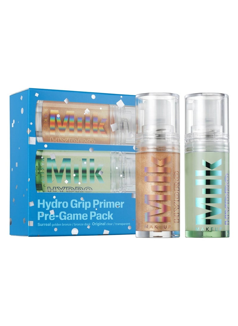 MILK MAKEUP Mini Hydro Grip Primer Pre-Game Pack Set - Hydrating & Illuminating Long-Wear Primers with Hyaluronic Acid (2 x 10ml)