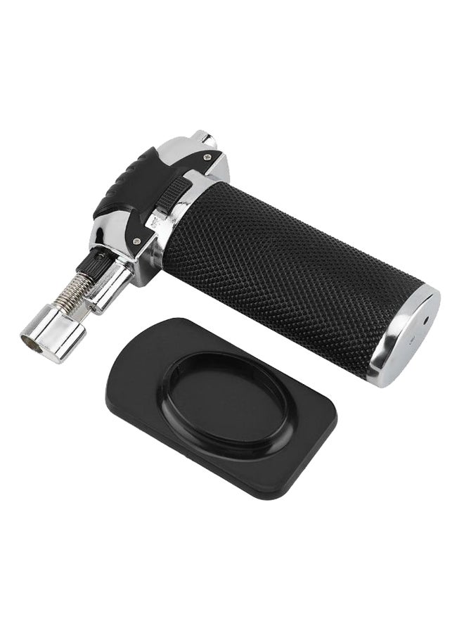 Refillable Culinary Barbecue Torch Gas Lighter Silver/Black