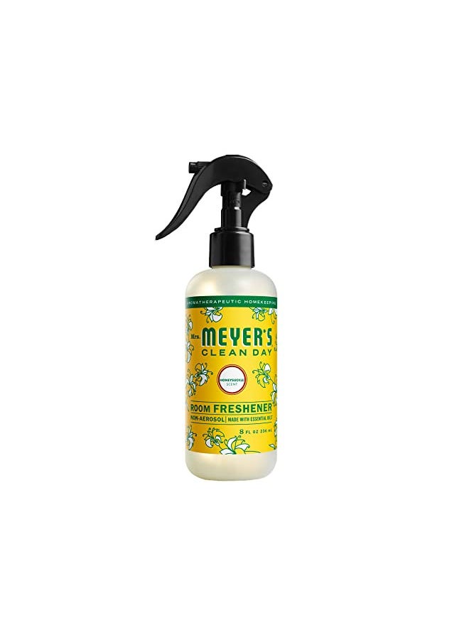 Mrs. Meyer's Room and Air Freshener Spray, Non-Aerosol Spray Bottle Infused with Essential Oils, Honeysuckle, 8 fl. oz