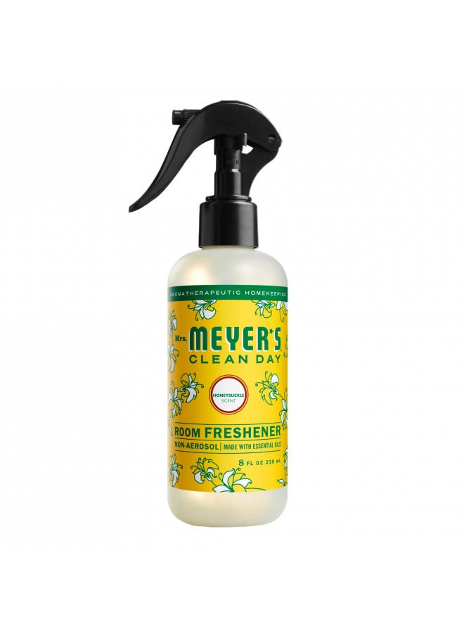 Mrs. Meyer's Room and Air Freshener Spray, Non-Aerosol Spray Bottle Infused with Essential Oils, Honeysuckle, 8 fl. oz