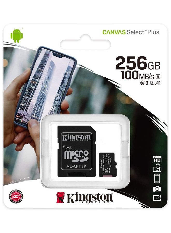 Canvas Select Plus UHS-I MicroSDHC Memory Card With SD Adapter Black