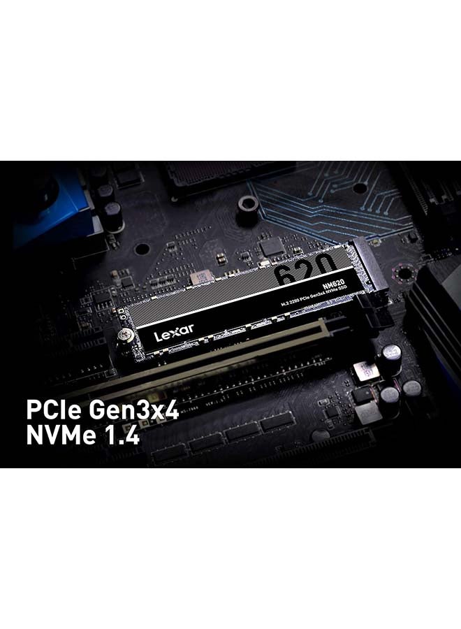 NM620 M.2 2280 PCIe Gen3x4 NVMe, 512GB Internal SSD, Up To 3300MB/s Read, for PC Enthusiasts and Gamers (LNM620X512G-RNNNG) 512 GB