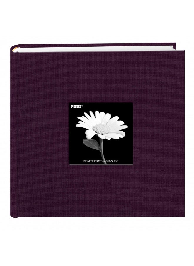 Fabric Frame Cover Photo Album 200 Pockets Hold 4x6 Photos, Sweet Plum