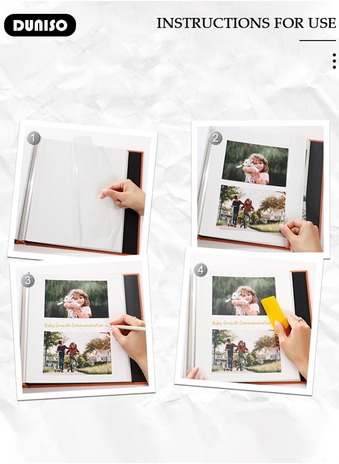 120 Pockets Simple Photo Album for 3-10 Inches Photos Portable Photo Album for Family Wedding Boys Girls