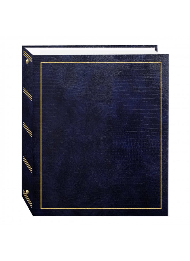 Pioneer Photo Albums Magnetic Self-Stick 3-Ring Photo Album 100 Pages (50 Sheets), Navy Blue