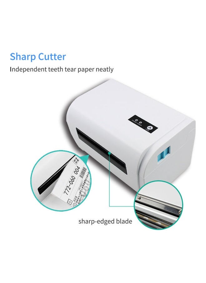 Desktop Thermal Label Printer White