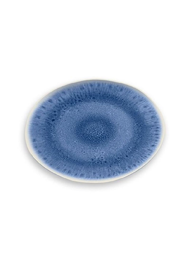 TarHong Organic Radiant Glaze Oval Platter Indigo