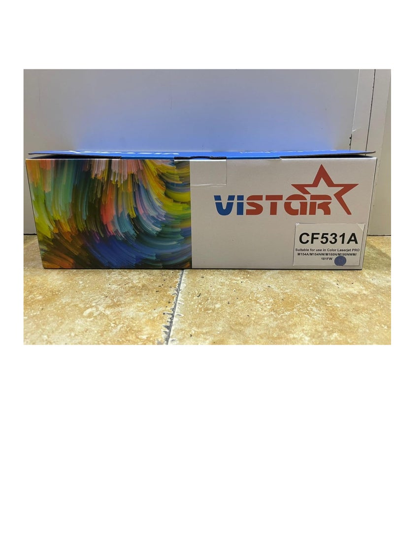 Vistar CF531A Cyan Toner Cartridge, Compatible with HP Color LaserJet Pro M154, M180fdn, M181fdw