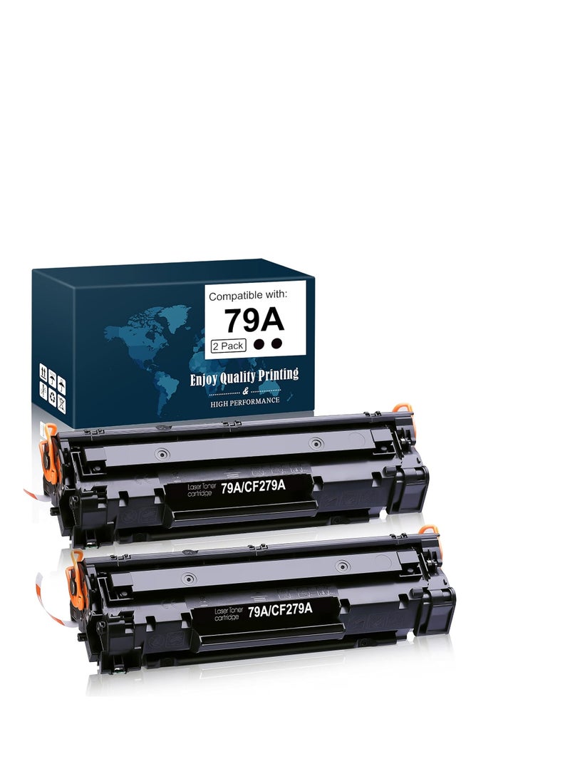 Officewod Compatible Toner Cartridge Replacement for HP 79A CF279A (Black, 2-Packs), for use in HP M12w M12a M26nw M26a Printer