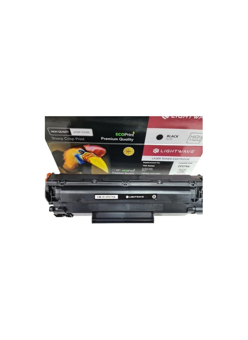 Light wave 79A Black High Yield Toner Cartridge Is Compatible with HP LaserJet Pro M12a HP LaserJet Pro MFP M26nw(CF279A Black)