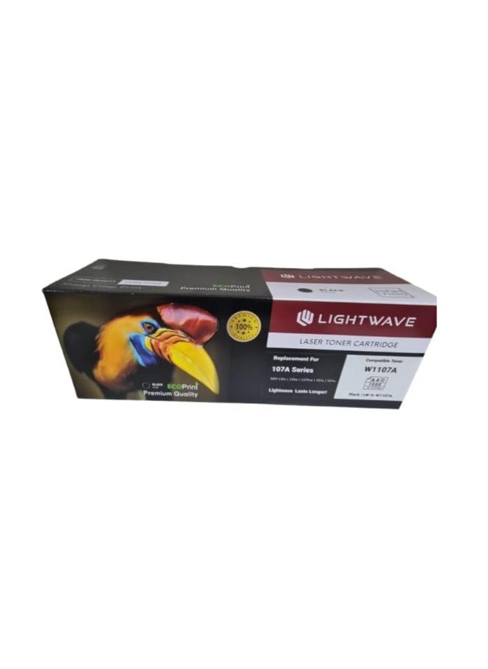 Light Wave 107A Black Toner Cartridge Replacement, Compatible, High-Quality Printing, Home and Office Use