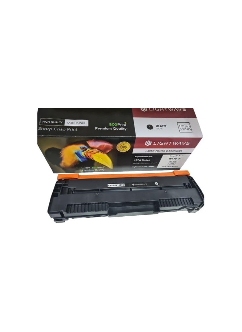 Light Wave 107A Black Toner Cartridge Replacement, Compatible, High-Quality Printing, Home and Office Use