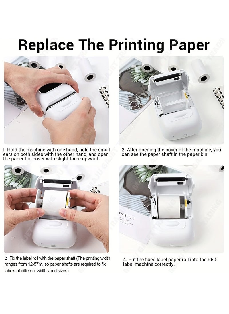 P50 2 Inch Label Printer Mini Labeler Wireless Photo Thermal Printer Price Label Sticker