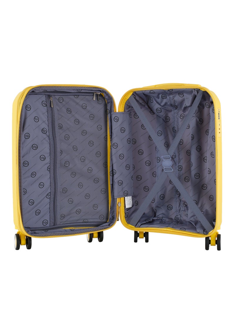 H.T Luggage Bag, Hard Case Polypropylene (PP) Material, 8x360 Degree Rotation Spinner Wheels, Matching Color Suitcases, Expandable Trolley Bag, Telescopic Handle, TSA Lock, SKU 13504