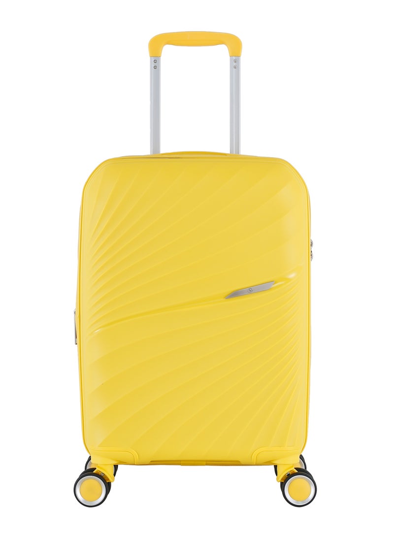 H.T Luggage Bag, Hard Case Polypropylene (PP) Material, 8x360 Degree Rotation Spinner Wheels, Matching Color Suitcases, Expandable Trolley Bag, Telescopic Handle, TSA Lock, SKU 13504