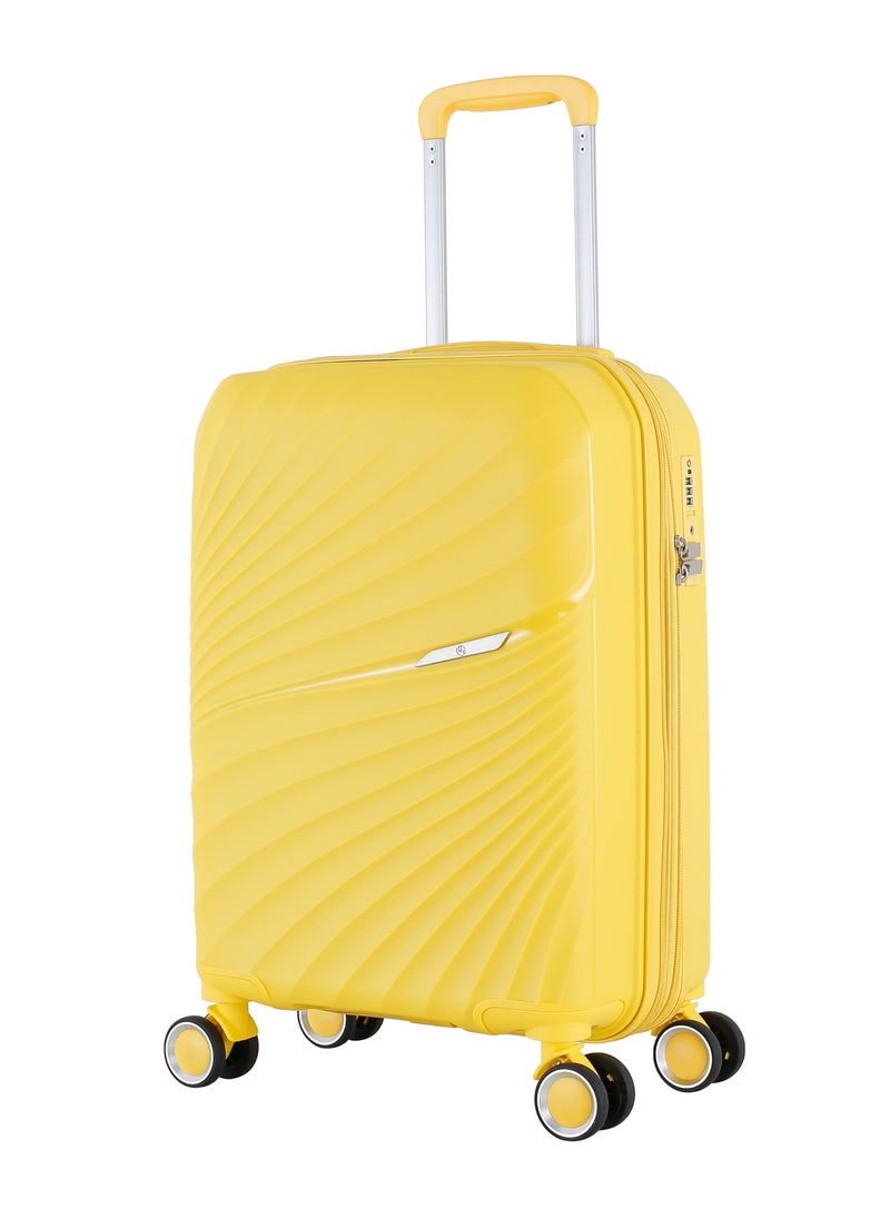 H.T Luggage Bag, Hard Case Polypropylene (PP) Material, 8x360 Degree Rotation Spinner Wheels, Matching Color Suitcases, Expandable Trolley Bag, Telescopic Handle, TSA Lock, SKU 13504