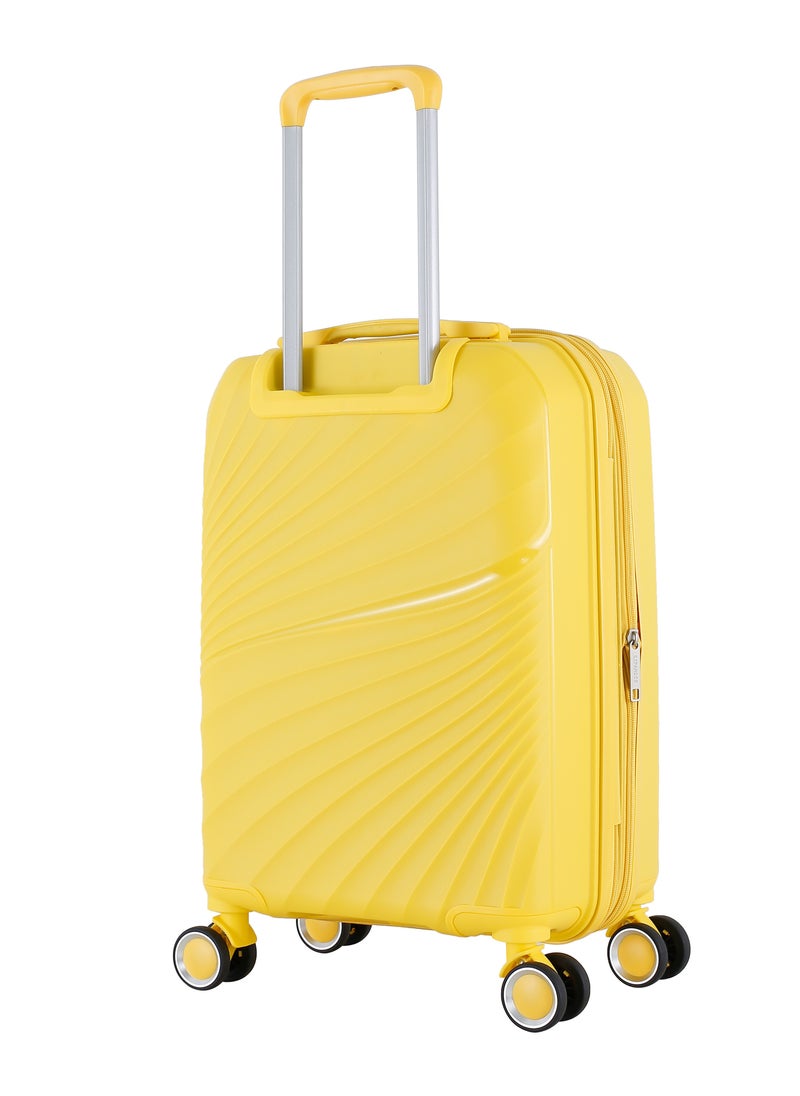 H.T Luggage Bag, Hard Case Polypropylene (PP) Material, 8x360 Degree Rotation Spinner Wheels, Matching Color Suitcases, Expandable Trolley Bag, Telescopic Handle, TSA Lock, SKU 13504