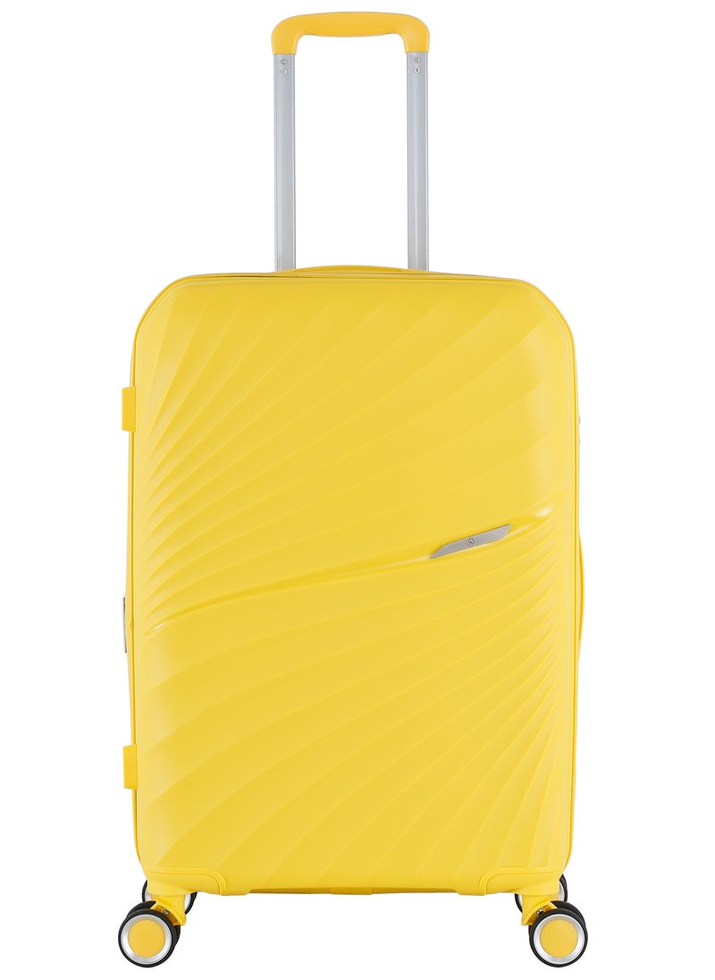 H.T Luggage Bag, Hard Case Polypropylene (PP) Material, 8x360 Degree Rotation Spinner Wheels, Matching Color Suitcases, Expandable Trolley Bag, Telescopic Handle, TSA Lock, SKU 13504