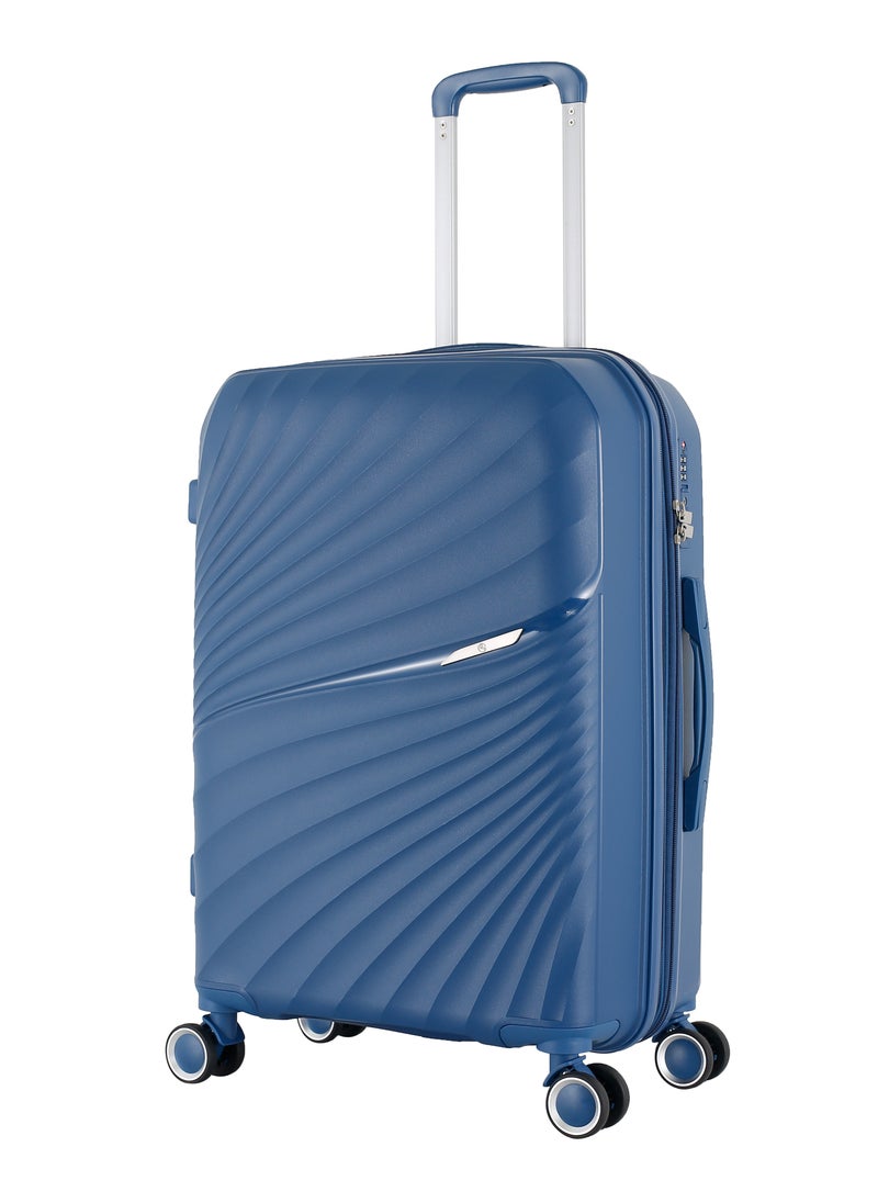 H.T Luggage Bag, Hard Case Polypropylene (PP) Material, 8x360 Degree Rotation Spinner Wheels, Matching Color Suitcases, Expandable Trolley Bag, Telescopic Handle, TSA Lock, SKU 13504