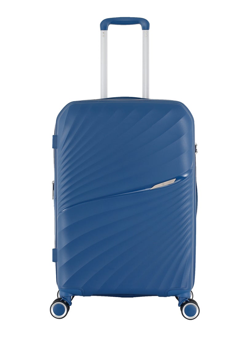 H.T Luggage Bag, Hard Case Polypropylene (PP) Material, 8x360 Degree Rotation Spinner Wheels, Matching Color Suitcases, Expandable Trolley Bag, Telescopic Handle, TSA Lock, SKU 13504