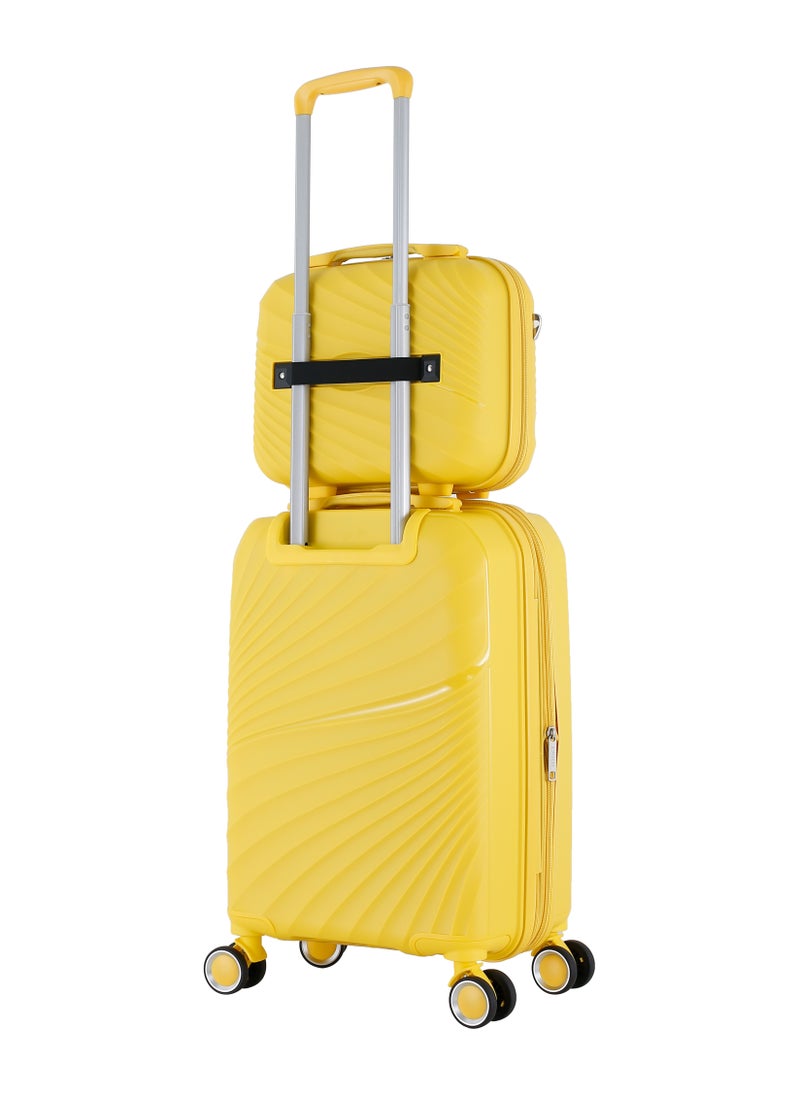 H.T Luggage Bag, Unisex Polypropylene (PP) Material Hard Case Luggage, SKU HT13504, 16 Liters, Vanity Case Size