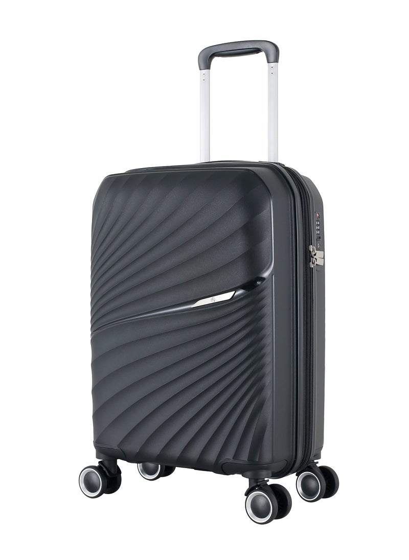 H.T Luggage Bag, Hard Case Polypropylene (PP) Material, 8x360 Degree Rotation Spinner Wheels, Matching Color Suitcases, Expandable Trolley Bag, Telescopic Handle, TSA Lock, SKU 13504