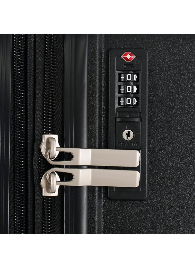 H.T Luggage Bag, Hard Case Polypropylene (PP) Material, 8x360 Degree Rotation Spinner Wheels, Matching Color Suitcases, Expandable Trolley Bag, Telescopic Handle, TSA Lock, SKU 13504