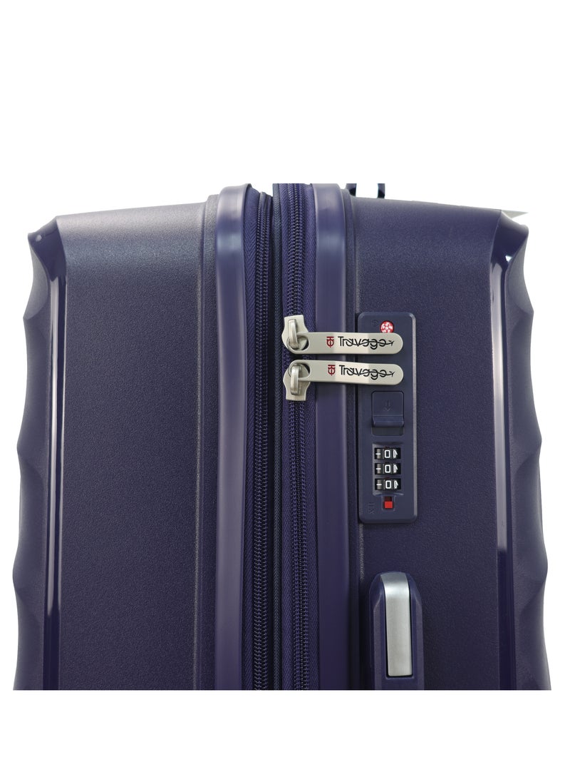 TRAVAGO 3 PCS LUGGAGE SET | EXPANDABLE | ANTI-THEFT ZIPPER | NAVY