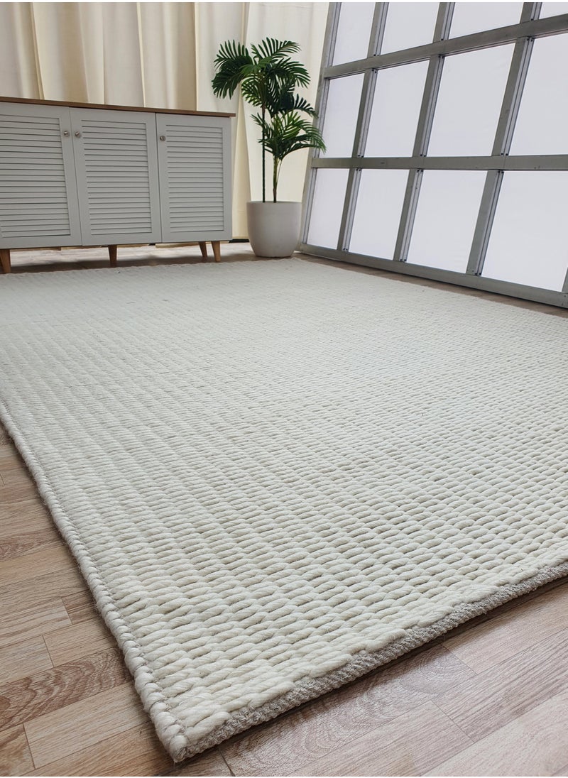 Area rug woven flat weave boho handwoven bedroom carpet made with NZ wool and cotton SRN-030 rectangle shape for indoor living room Kitchen mat