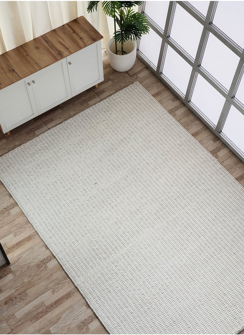 Area rug woven flat weave boho handwoven bedroom carpet made with NZ wool and cotton SRN-030 rectangle shape for indoor living room Kitchen mat