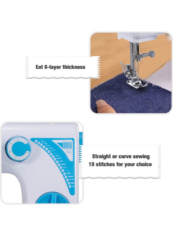 Portable Electric Sewing Machine H37721EU White/Blue