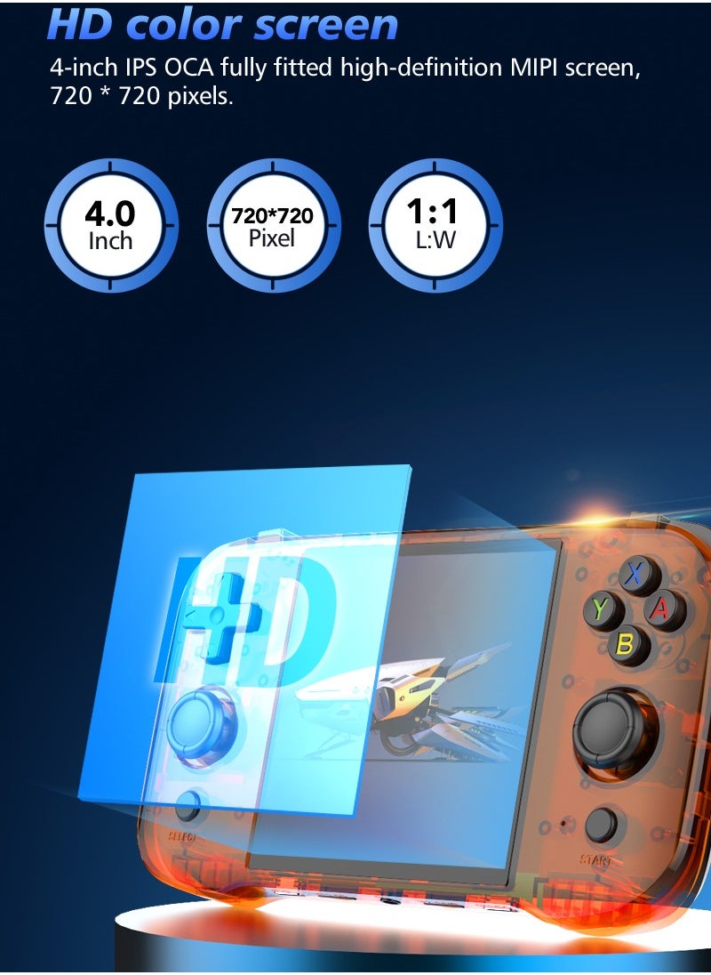 R46S Handheld Retro Gaming Console Linux System Preloaded With 8000+ Games 4 Inch Screen FPS 60HZ 4000mAh Wifi Bluetooth 32G+64G
