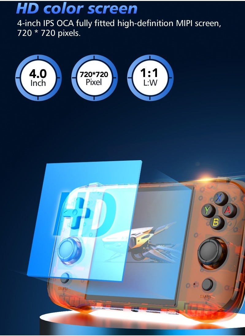 R46S Handheld Retro Gaming Console Linux System Preloaded With 8000+ Games 4 Inch Screen FPS 60HZ 4000mAh Wifi Bluetooth 32G+128G