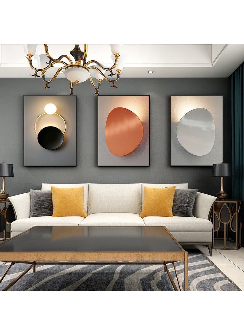 3PCS Wall Art Bright Style Minimalist Decor Modern Abstract Canvas Prints Poster Picture Framed Paintings Decorations
