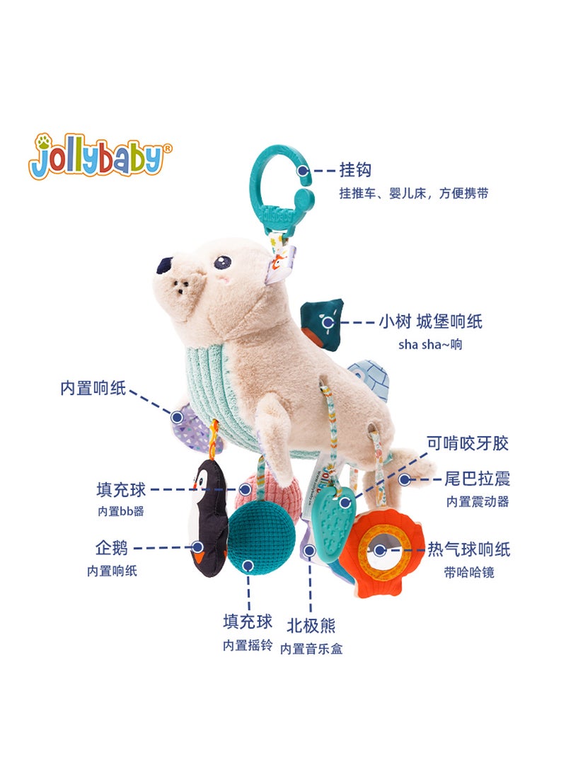 Infant Musical Pull-Along Crib Toy Sea lion drawstring Lala le