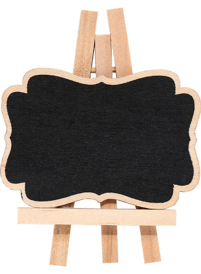 Kids Mini Wooden Table Blackboard Black/Brown 13 x 13 x 2cm