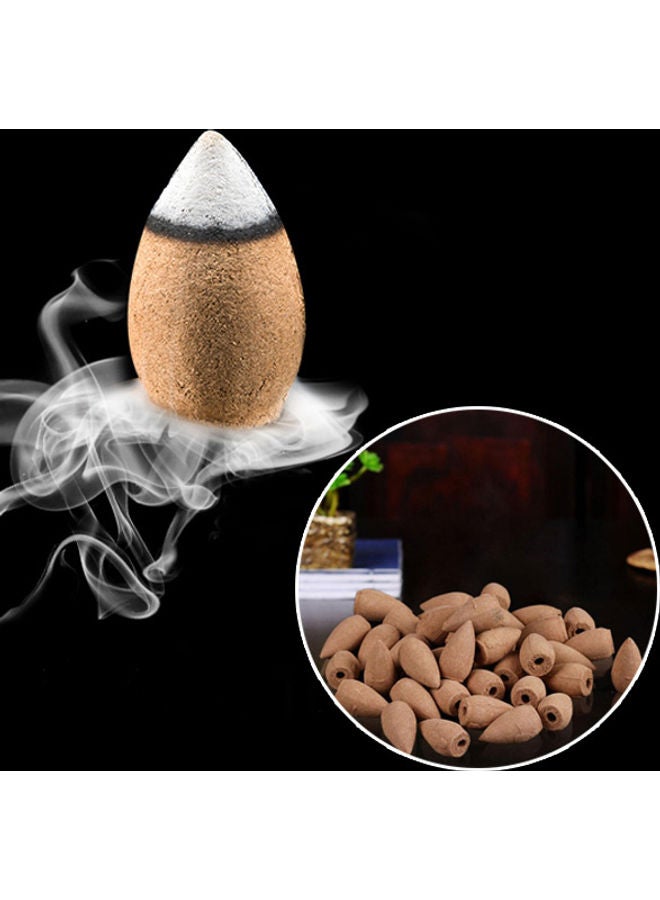 Ceramic Backflow Incense Practical Bullet Head Brown 3 x 3 x 3cm