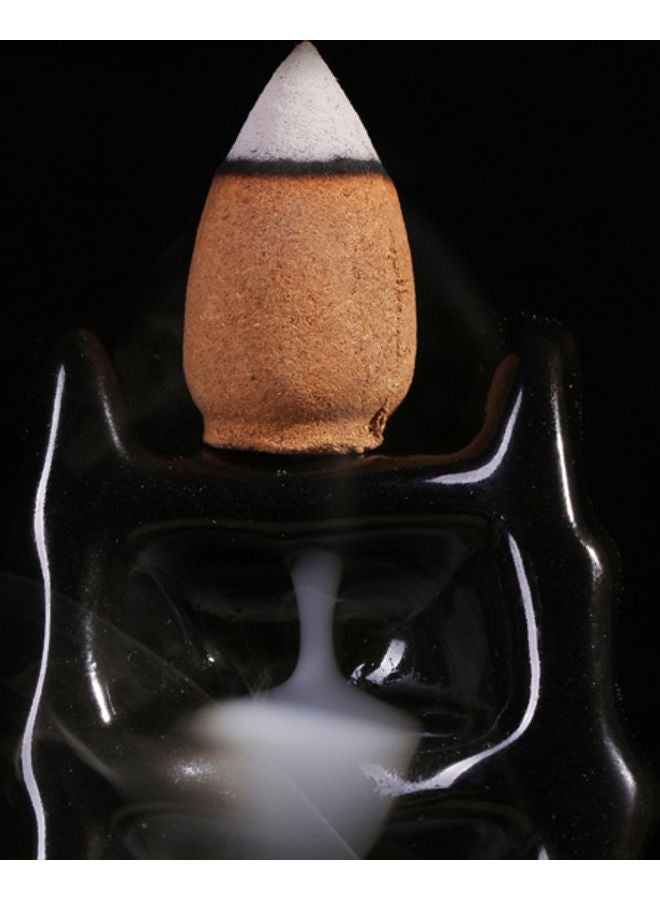 Ceramic Backflow Incense Practical Bullet Head Brown 3 x 3 x 3cm