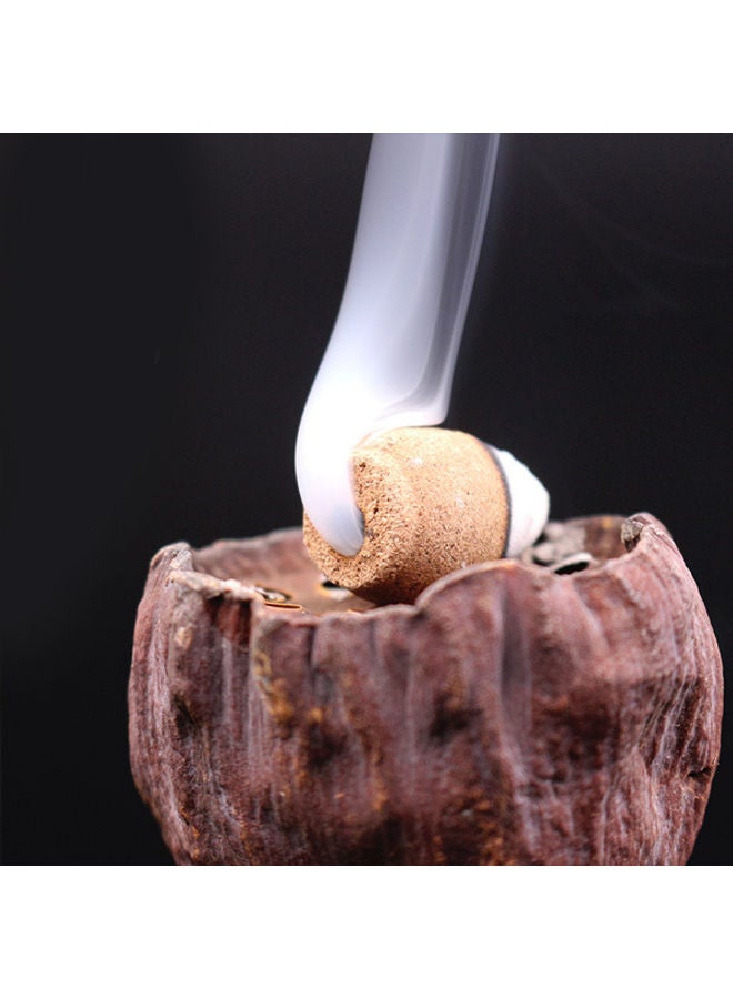 Ceramic Backflow Incense Practical Bullet Head Brown 3 x 3 x 3cm