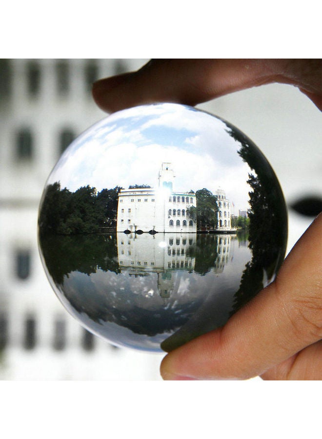 Round Glass Artificial Crystal Solid Clear 6 x 6 x 6cm