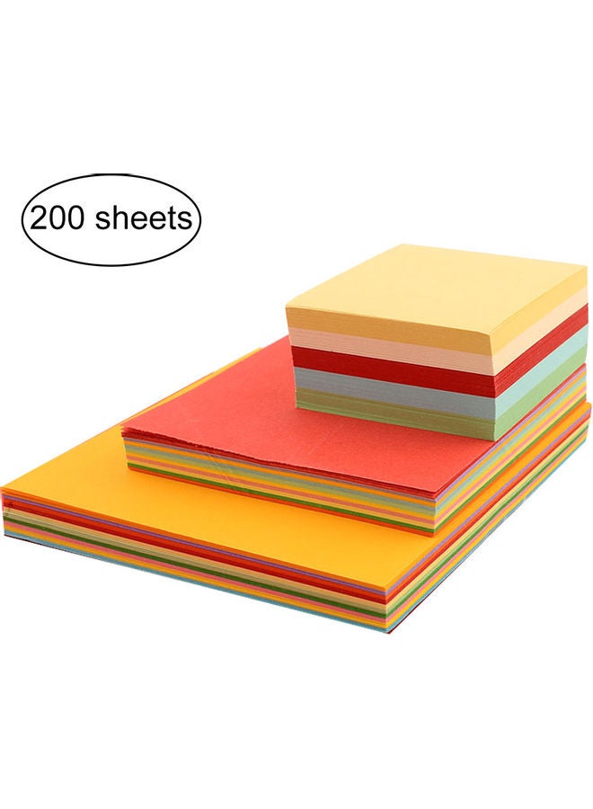 100-200-Piece Square Handmade Paper Portable Multicolour 9 x 9 x 3cm