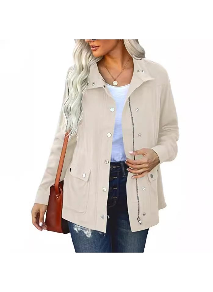 2022 Fashion Solid Cardigan with Pockets Black.