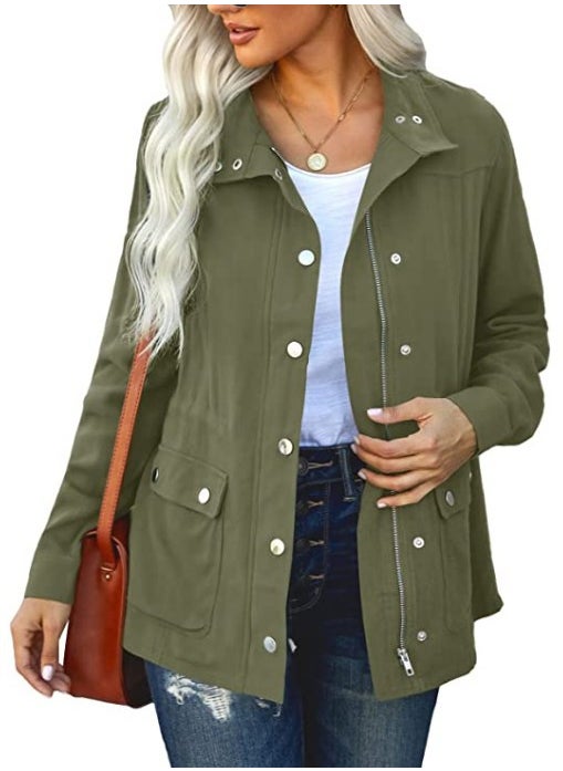 2022 Fashion Solid Cardigan with Pockets Black.