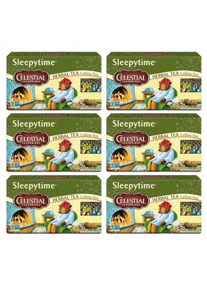 Celestial Seasonings Herbal Tea, Sleepytime, 20 Count (Pack of 6)